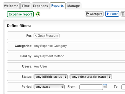 Use filters to get precisely the data you need.