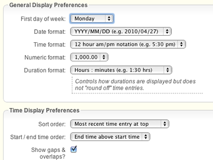 Configure your display preferences.