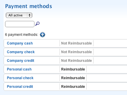 Payment methods can be reimbursable.